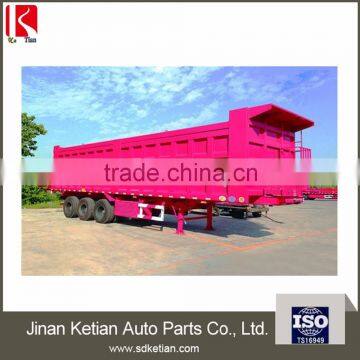 3 axles strong steel box semi trailer/van truck trailer for sale