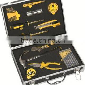 household tool set with aluminium case