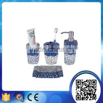 China factory wholesale polyresin bathroom accessories set