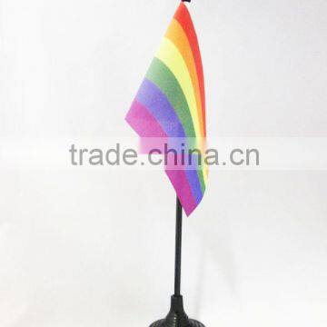 Gay Pride Festival Party Rainbow TABLE FLAG 10x15cm Desk Flag photo-2