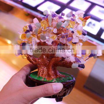Natural Rock Colored Small Crystal Trees for Sale photo-4