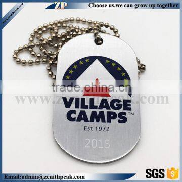 anodized aluminum blank dog tag necklace