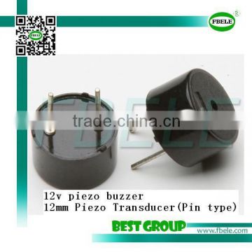 20 years experience on hot sell 12v 80DB 12mm piezo buzzer FBPT1210