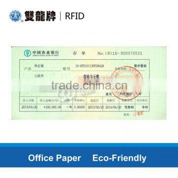 offset printing RFID bank deposit receipt