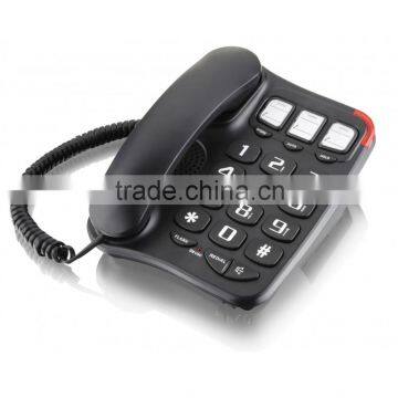 Big Button Corded Phone with Memmory Keys & LED Indicator
