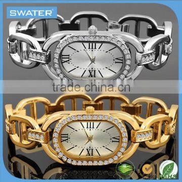 Stainless Steel With CZ Stones Cable Fashion Bracelets 2014 Ladies Watches