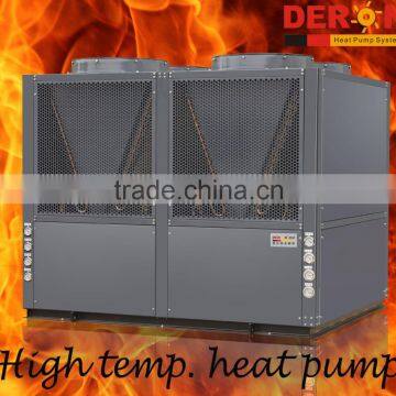 54KW Large Deron air source high temperature heat pump with 80 degree hot water