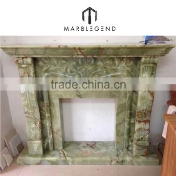 natural green onyx fireplace