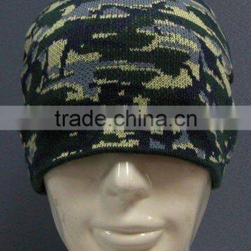 Man camo beanie winter hat