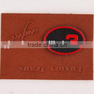 Fashion Hot Stamping Heat Effect Logo PU Labels for Baby and Lady Garment and Jeans photo-5