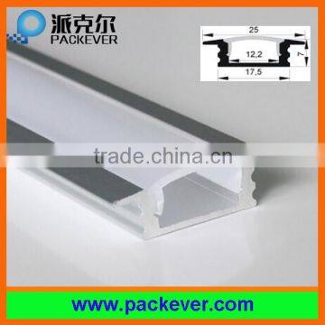 Recessed mounted LED strip light aluminum profile with PC cover