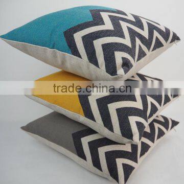 Custom zigzag print throw pillows cover decorative outdoor chair cushions for kitchen chairs