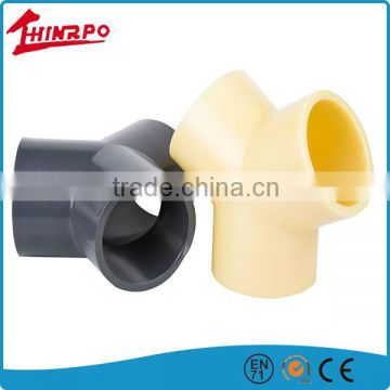 PVC pipe fitting three way elbow Y branch pipe fitting