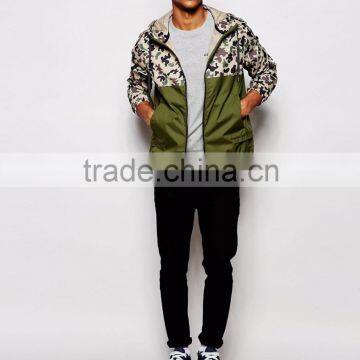 Daijun Oem 100%polyester Autumn Green Colour With Zipper Custom Long Sleeve Camo Jacket photo-4