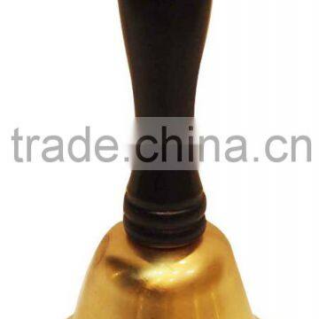 brass bell with wooden handle for office