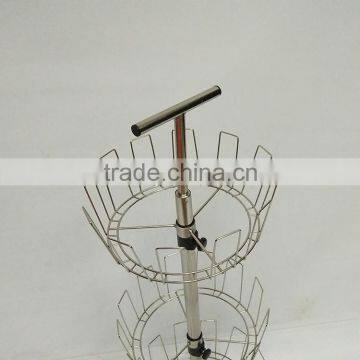 Sand Nickel Revolving Shoe Rack for 18 Pairs Shoes photo-3