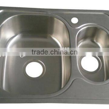 Hot Sale Stainless Steel Double Bowl Kitchen Sink GR-610