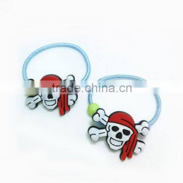 Cartoon Character Skull Shaped Hair Rubber Band Elastic PVC Hair bands