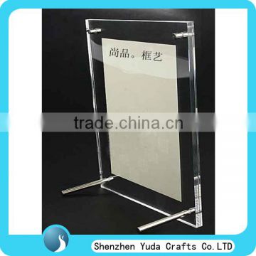 table top barcode label holder acrylic table holder with screw cheap picture frame