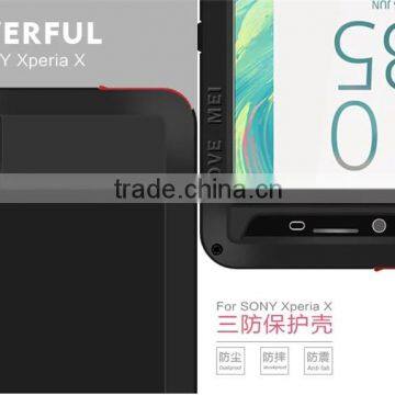 For Sony Xperia X Case Love Mei Powerful Rugged Waterproof Shockproof Dirtproof Case With Glass Metal Aluminum Case photo-5