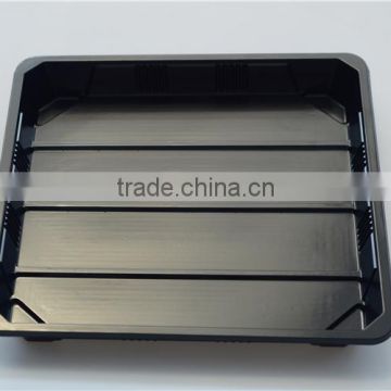 SM1-3114Black Disposable Rectangular Food Tray with Lid