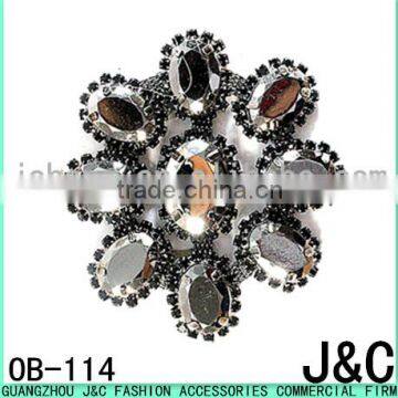 Jet Hematite Acrylic Stone Decorative Ballet Shoes Ornament photo-1
