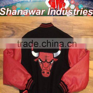 Red Leather Arm varsity jackets/ Sublimation printed bomber jackets/ Baseball Varsity jackets with custom all over