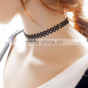 Hot Tattoo Choker Stretch Necklace Black Retro Elastic Gothic choker