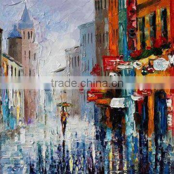 Wholesale Handmade Canvas Modern Palette Knife Abstract Scenery Oil Painting 52610