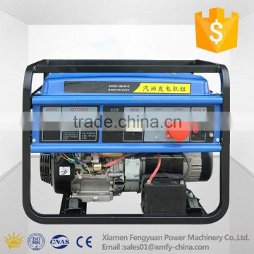 High quality aircooled 110v brush self exciting 10hp 5kw low fuel consumption in gasoline single phase electric starting