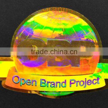 Laser gold holograms sticker