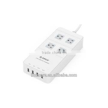 2 outlet Surge Protector 5 port Desktop USB Charger ORICO HPC-2A5U