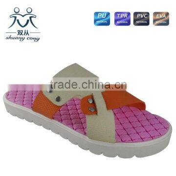 China Shoe Factory Hot Sale Casual Cross Belt Slipper for Lady Women
