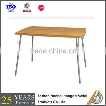 cheap wooden dining table with metal legs