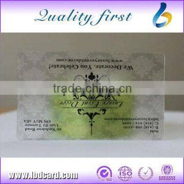 Rewritable UHF H3 Transparent CR80 ISO Standard PVC Cards