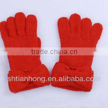 Kids Mohair Red Gloves Hat and Scarf Set