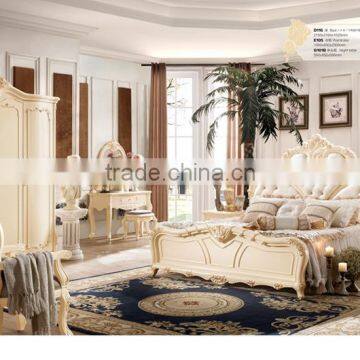 French provincial style solid wood antique finishing bedroom set