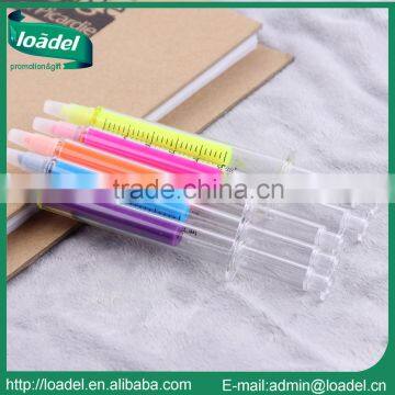 Plastic mini syringe promotion highlighter