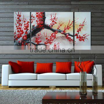 Free Sample 2015 Modern decorative wall hanging flowers Painting