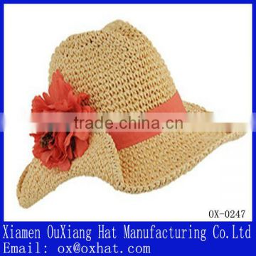 straw surf hat men/ mens cowboy straw hat promotional/cheap mens straw hats