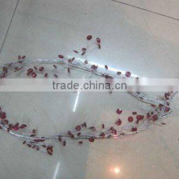 Beaded Floral Garland branch/Pearl Pick in Pearl White/crystal diamond beads spary/beads spary bouquet