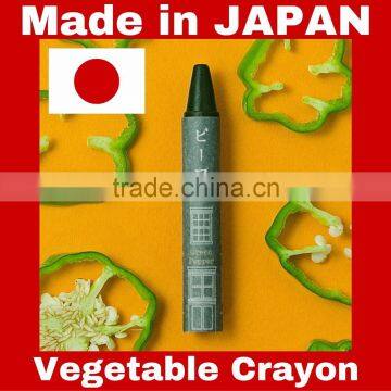 Japanese grown vegetable pencil crayons made with safe ingredients