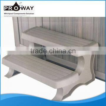 PP Material Panel Hot Tub Two Tier Side Steps Spa Accessories Plastic Swim Pool Tub Composite Wood Plastic Step Of Tub