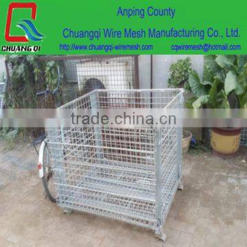 warehouse folding steel storage cage