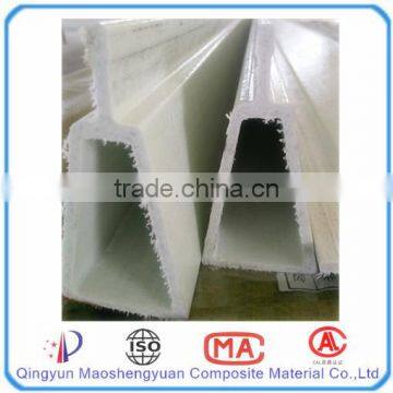 Trapezoidal frp plastic slat floor beam/GRP FRP beam pultruded profile