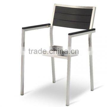 outdoor garden polywood brushed aluminum chair