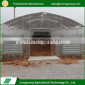 New design hot galvanized tunnel plastic film foldable greenhouse