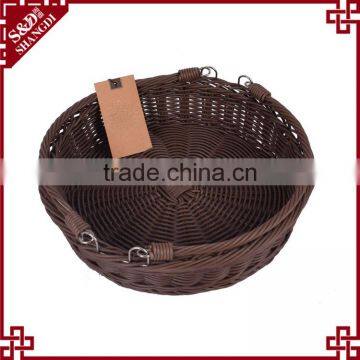 Large Size Fruit Vegetable Used Cheap Wholesale Plastic Wicker Baskets With Handles