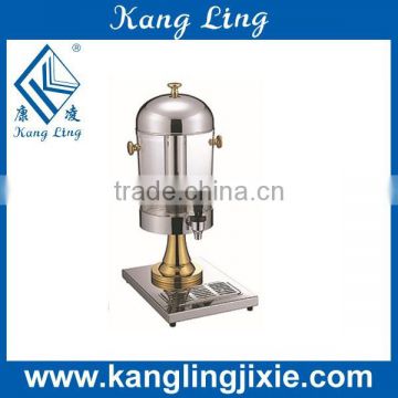 8L Stainless Steel Gilded Dispenser for Milk Beer Juice