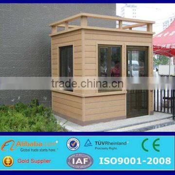 ISO Standard Prefab Steel Frame Guard House With Metal Carved Board photo-5